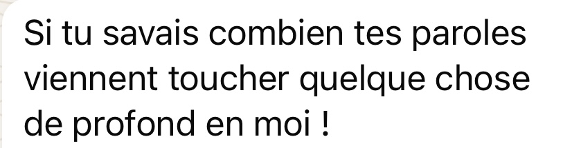 Capture d’un témoignage reçu par Aurore