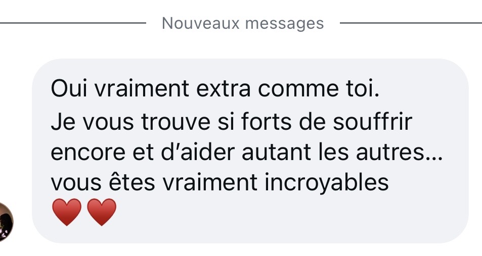 Capture d’un témoignage reçu par Aurore